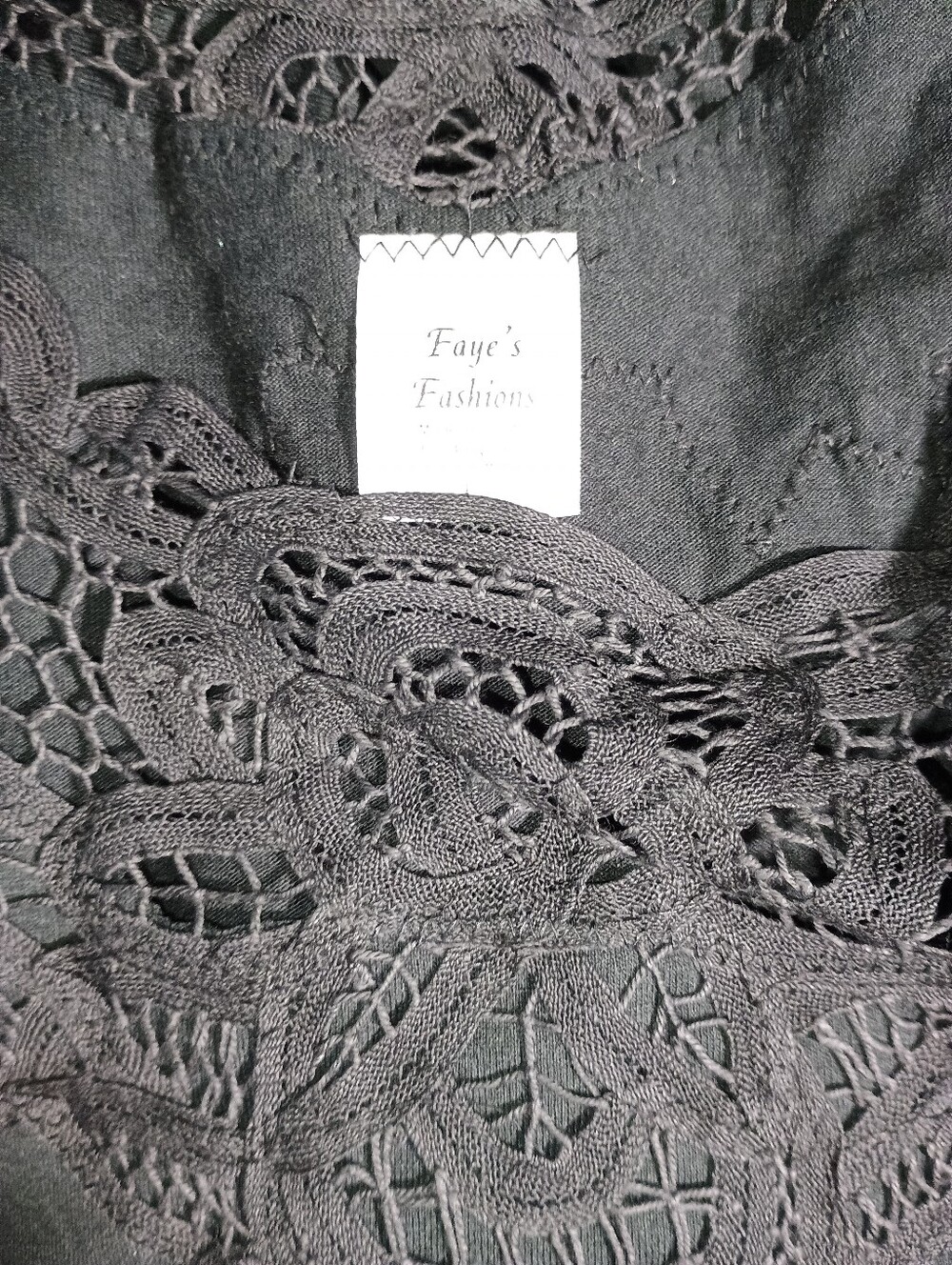 Bundle of 2 Black Short Sleeve Tops One Beaded & One Open Work Detailed See pics - Picture 3 of 12